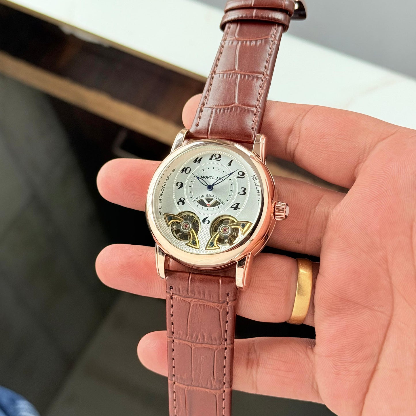 Open Heart Mechnical Watch